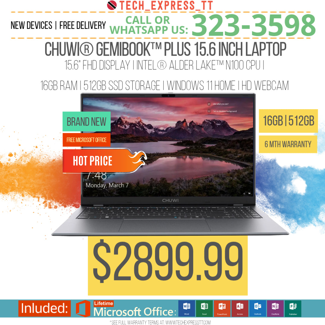CHUWI® GEMIBOOK™ PLUS 15.6" LAPTOP