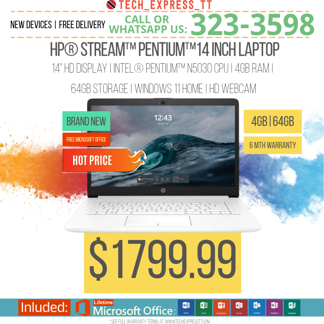 HP® STREAM™ PENTIUM™ 14" LAPTOP