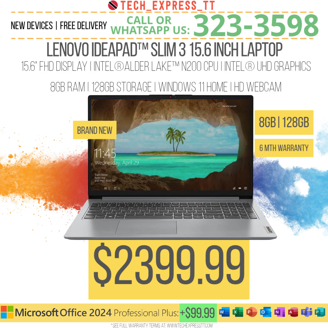 LENOVO® IDEAPAD™ SLIM 3 15.6 INCH LAPTOP