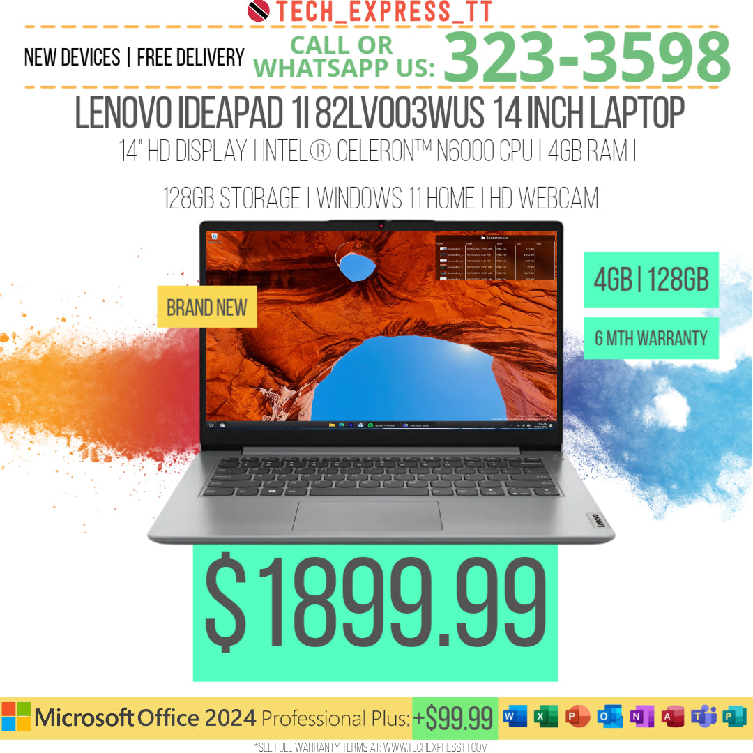 LENOVO® IDEAPAD™ 1i 82LV003WUS 14 INCH LAPTOP