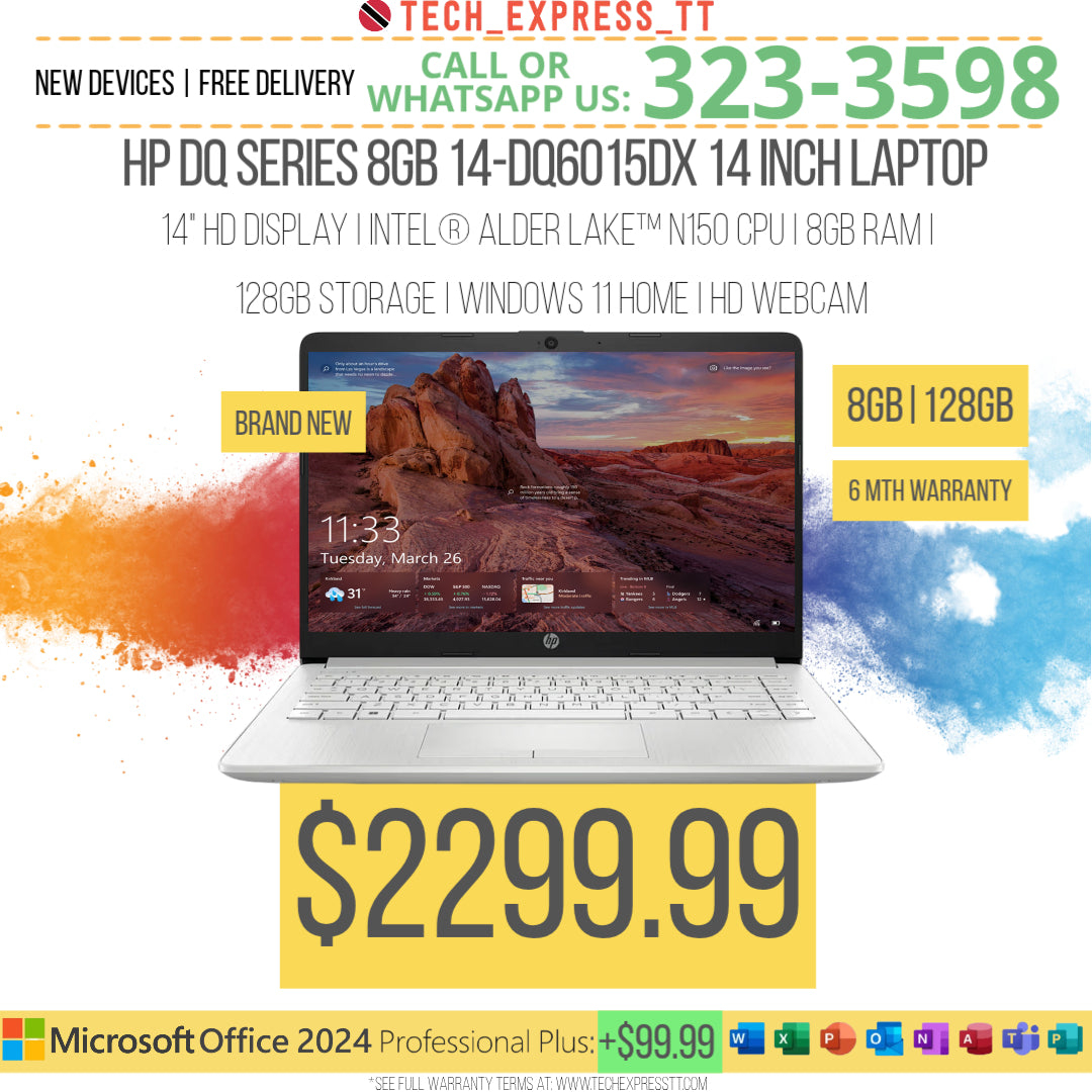 HP® DQ SERIES 8GB 14 INCH LAPTOP